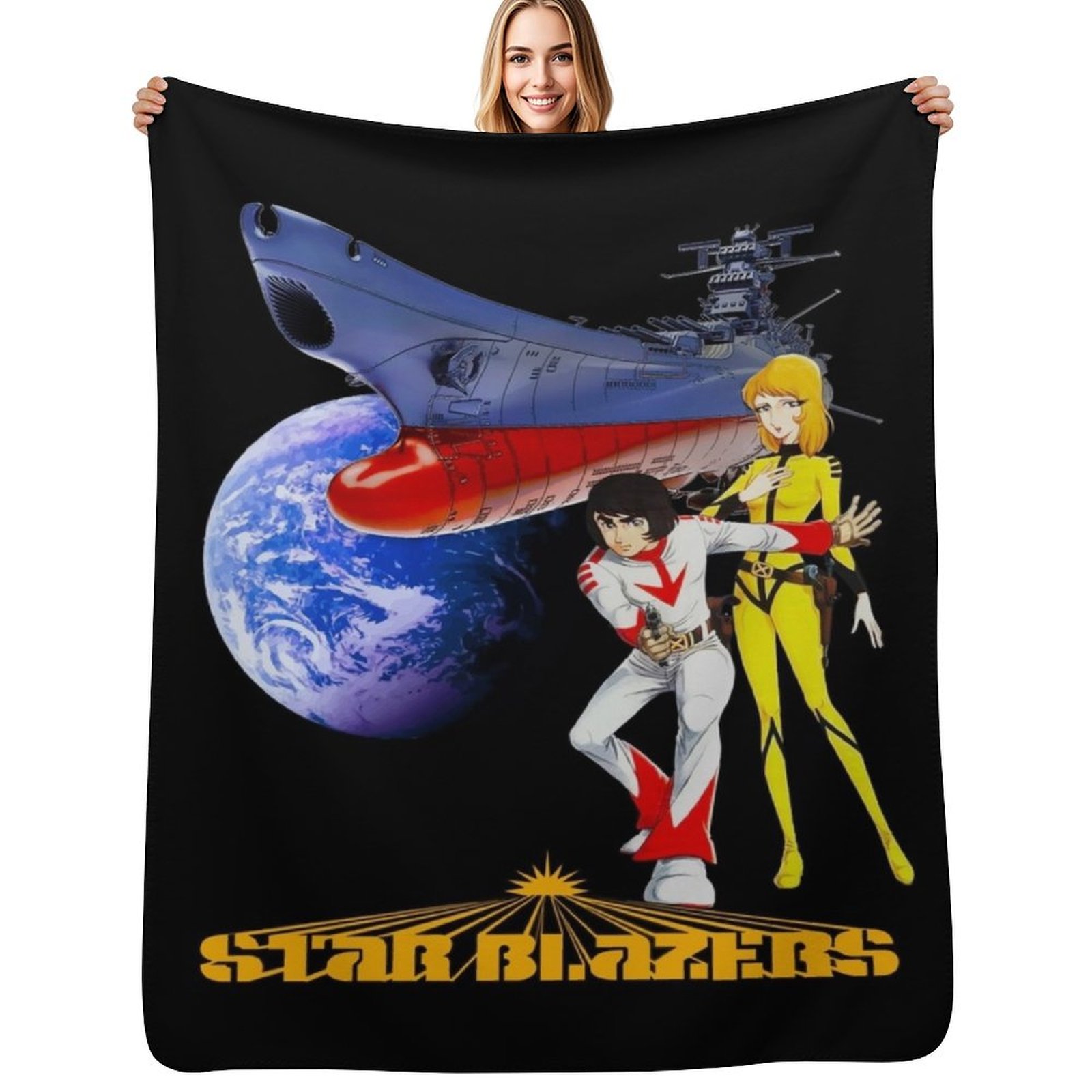 Nova Decor & Lighting Julestjerne - เสื้อยืด Star Blazers Classic ผ้าห่มลาย Wild