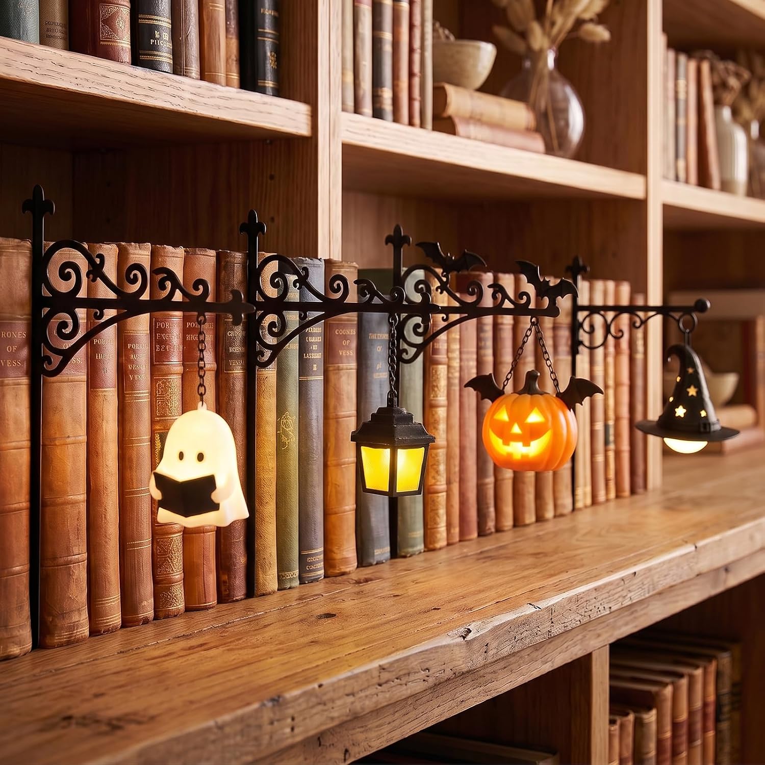 Lighting Decor For Room - โคมไฟตกแต่งห้องสมุด-โคมไฟชั้นวางหนังสือ-มุมอ่านหนังสือ-ไฟกลางคืน LED-โคมไฟตู้หนังสือไม้-ของตกแต่งห้อง