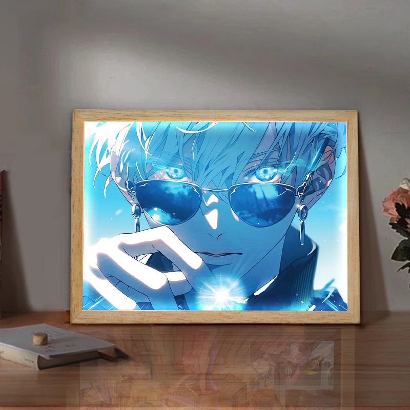 Lighting Room Decor Items - Jujutsu Kaisen LED Light ภาพวาดอะนิเมะ Satoru
