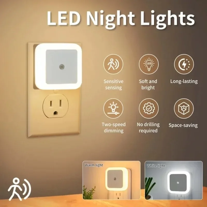 Decor Lighting Uk - 1/6 ชิ้นไร้สาย LED Night Light Sensor