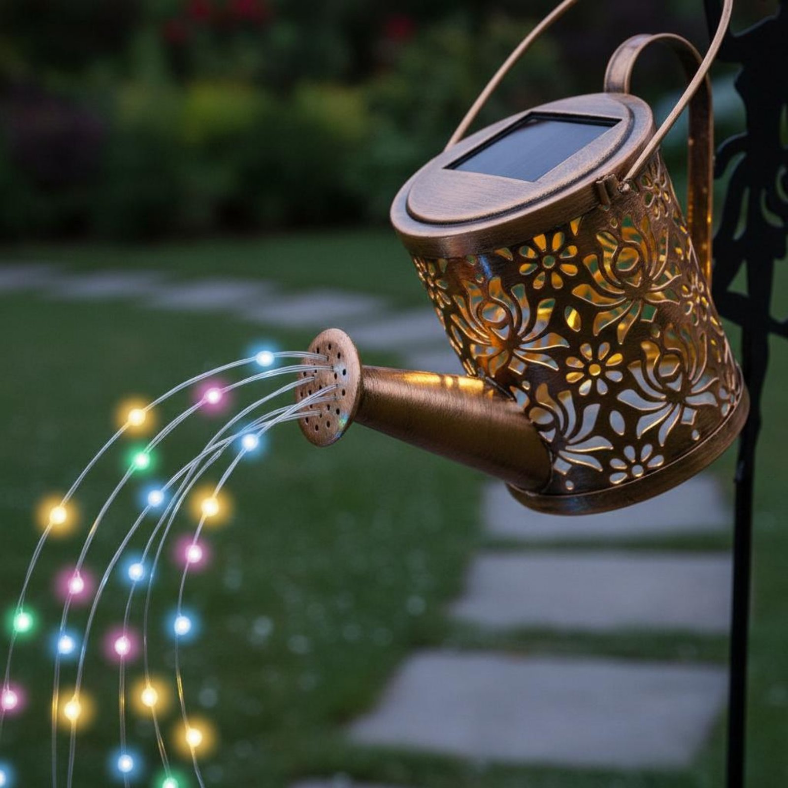 Yard Lighting Decor - โคมไฟรดน้ำต้นไม้รูปนางฟ้าพลังงานแสงอาทิตย์ โคมไฟฉายภาพนางฟ้า ของตกแต่งสวน ของขวัญ ไฟตกแต่งกลางแจ้งสำหรับลานบ้าน