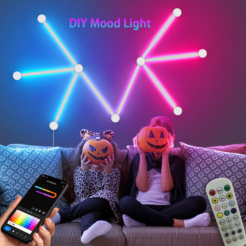 Lighting Decor For Room - โคมไฟติดผนัง RGB อัจฉริยะ, ไฟ LED เชื่อมต่อแอป