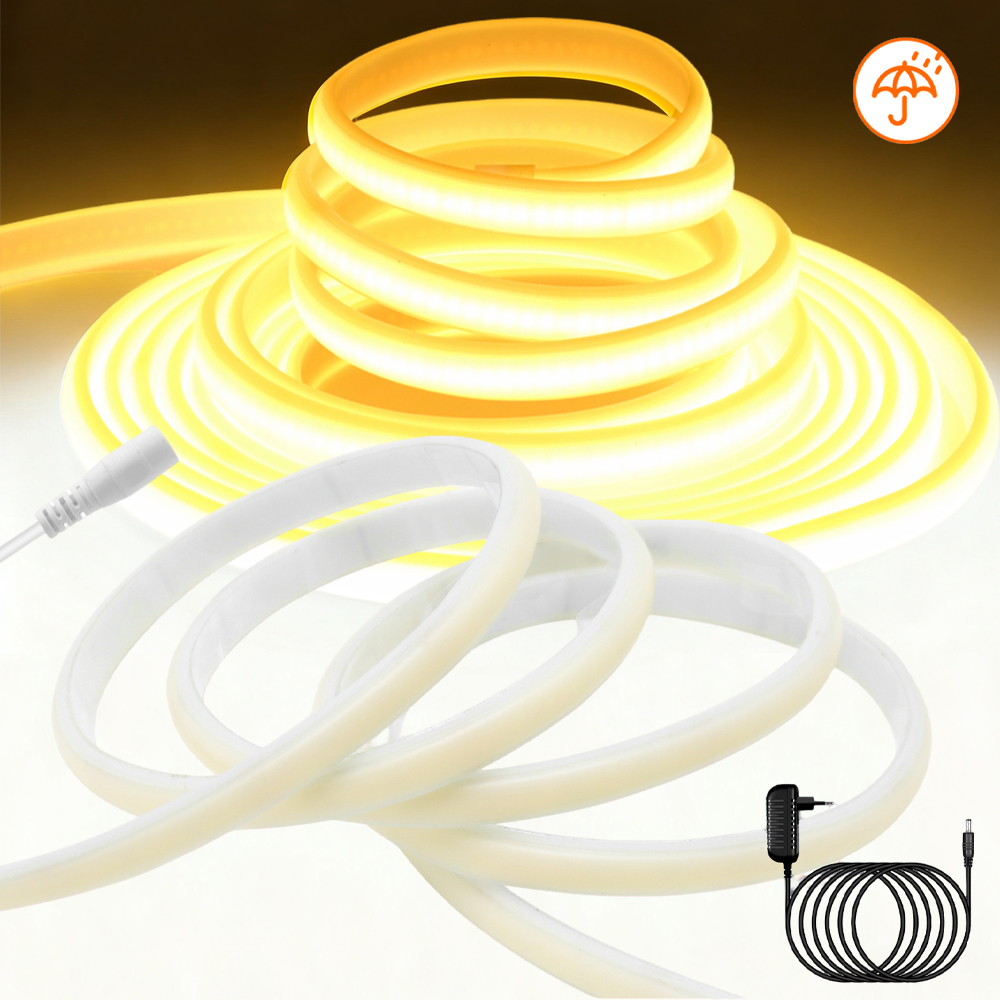 Decor Lighting Uk - ไฟแถบ LED COB 12V แบบยืดหยุ่น ความสว่างสูง