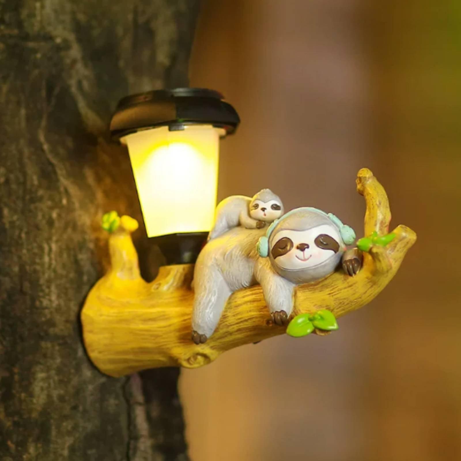 Yard Lighting Decor - โคมไฟแขวนกลางแจ้งพลังงานแสงอาทิตย์เรซิ่นลายสัตว์โคมไฟสวนกันน้ำสำหรับตกแต่งลานบ้าน