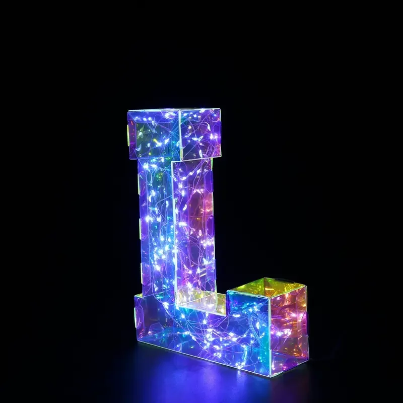 Light Up Letters Marquee - ตัวอักษรและตัวเลขไฟ LED สไตล์ Glam - กล่องแบตเตอรี่พร้อมตัวเลือกพลังงานคู่,