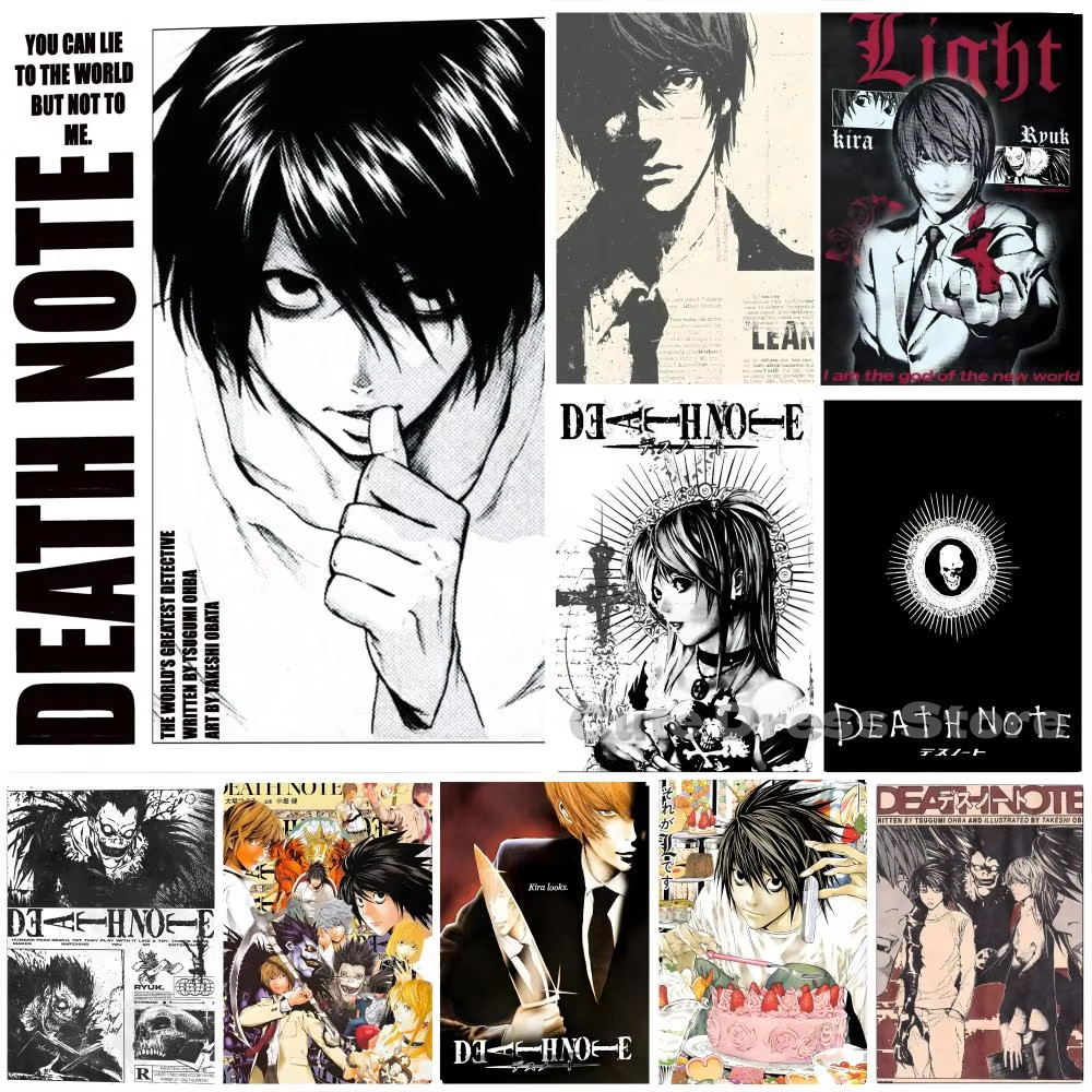 Lighting Room Decor Items - ภาพพิมพ์บนผ้าใบ Death Note แบบไม่มีกรอบ ภาพตกแต่งผนัง L