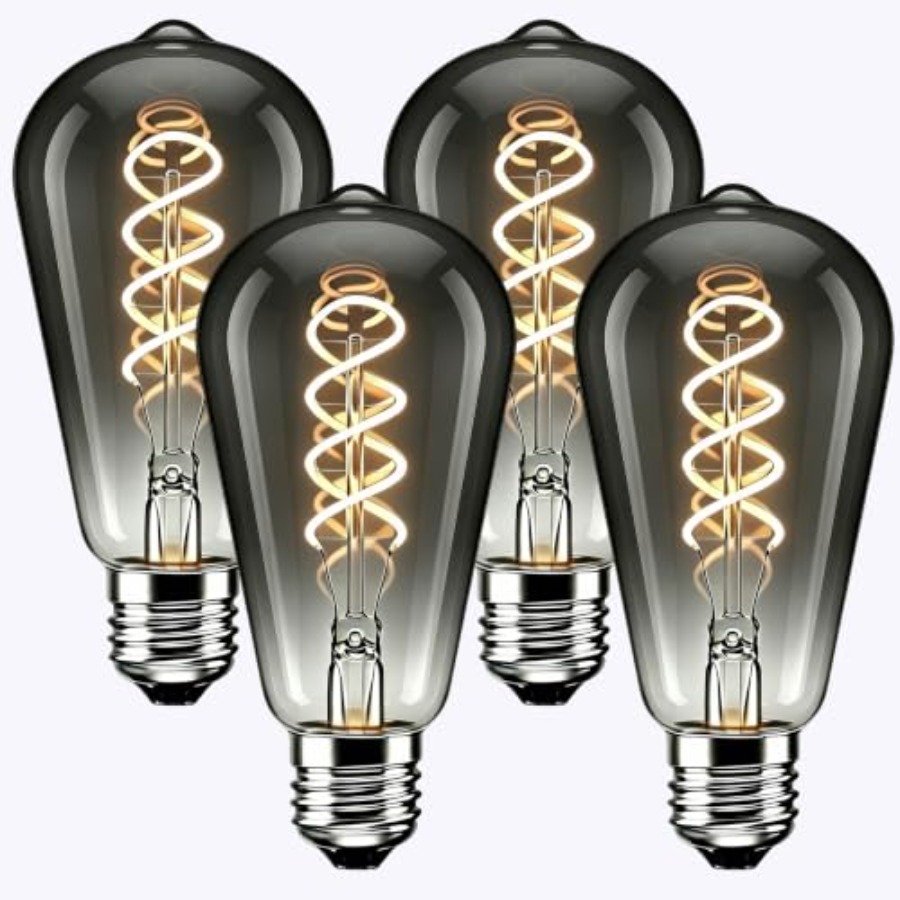Led Lighting Decor - 4 แพ็ค ST64 หลอดไฟ LED เอดิสัน