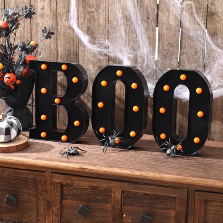 ของตกแต่งฮาโลวีน-3 ตัวอักษรเรื - Light Up Letters Marquee บทวิจารณ์และราคา