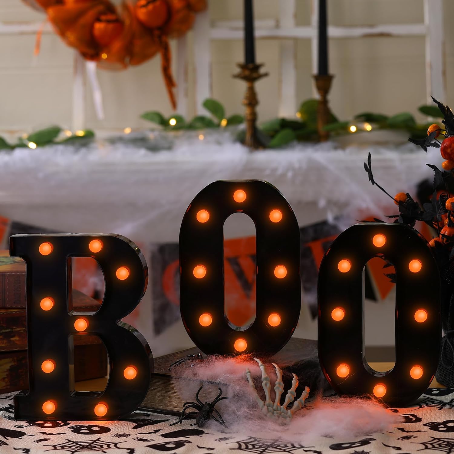 ตกแต่งฮาโลวีน-3 LED มาร์กีไฟตั - Light Up Letters Marquee บทวิจารณ์และราคา