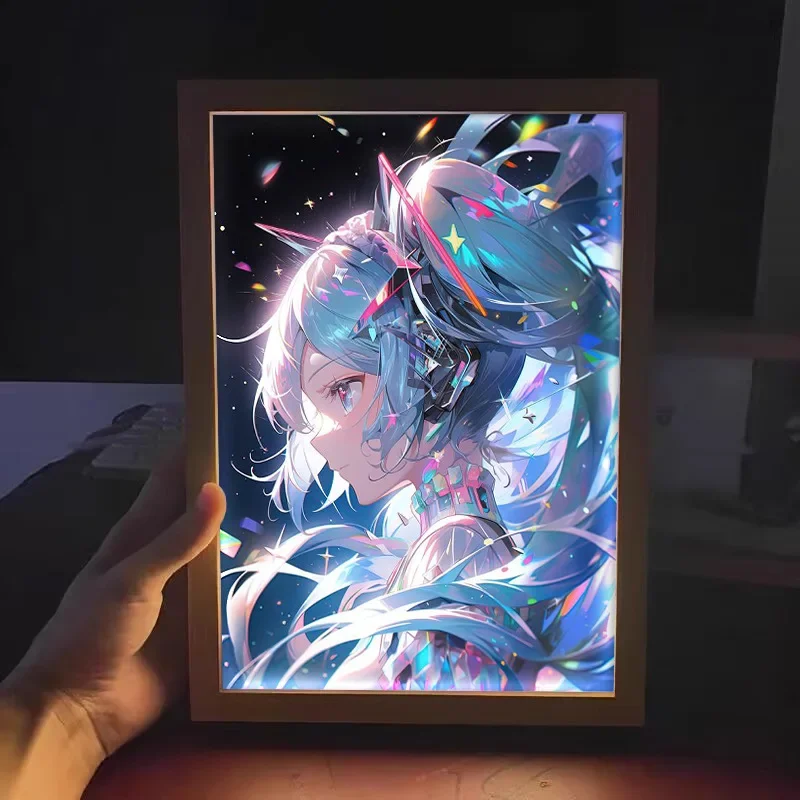 ชุดภาพวาดแสง Hatsune Miku จิตร - Lighting Decor Photos บทวิจารณ์และราคา