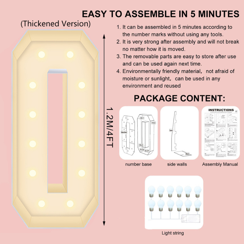 ตัวอักษรไฟประดับ DIY ขนาด 120  - Light Up Letters Marquee บทวิจารณ์และราคา
