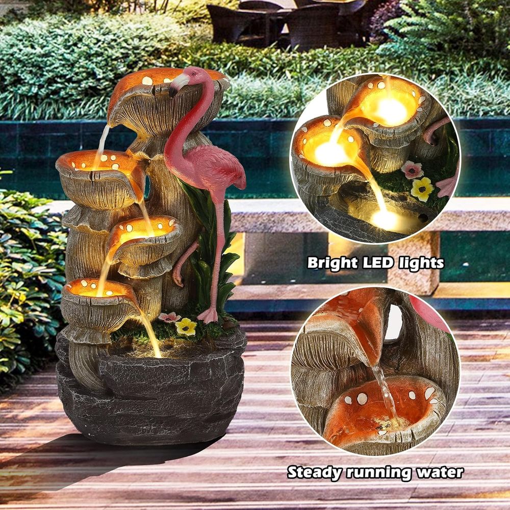 น้ำตกในสวน 5 ชั้น พร้อมไฟ LED  - Lighting Decor House บทวิจารณ์และราคา