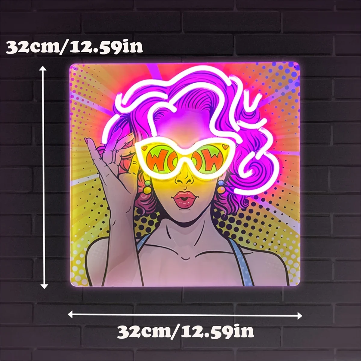 Wow Lady Pop Art LED Neon Sign - Lighting Decor Wow บทวิจารณ์และราคา