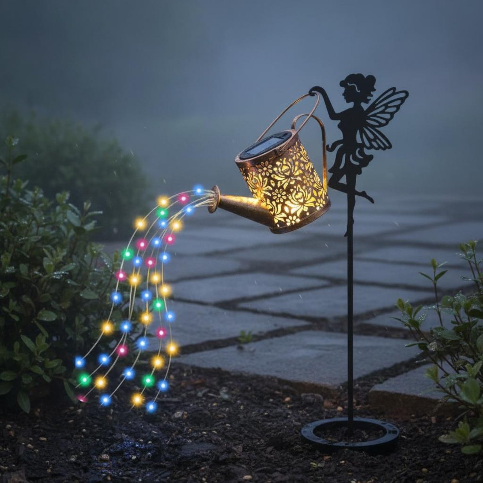 โคมไฟรดน้ำต้นไม้รูปนางฟ้าพลังง - Yard Lighting Decor บทวิจารณ์และราคา