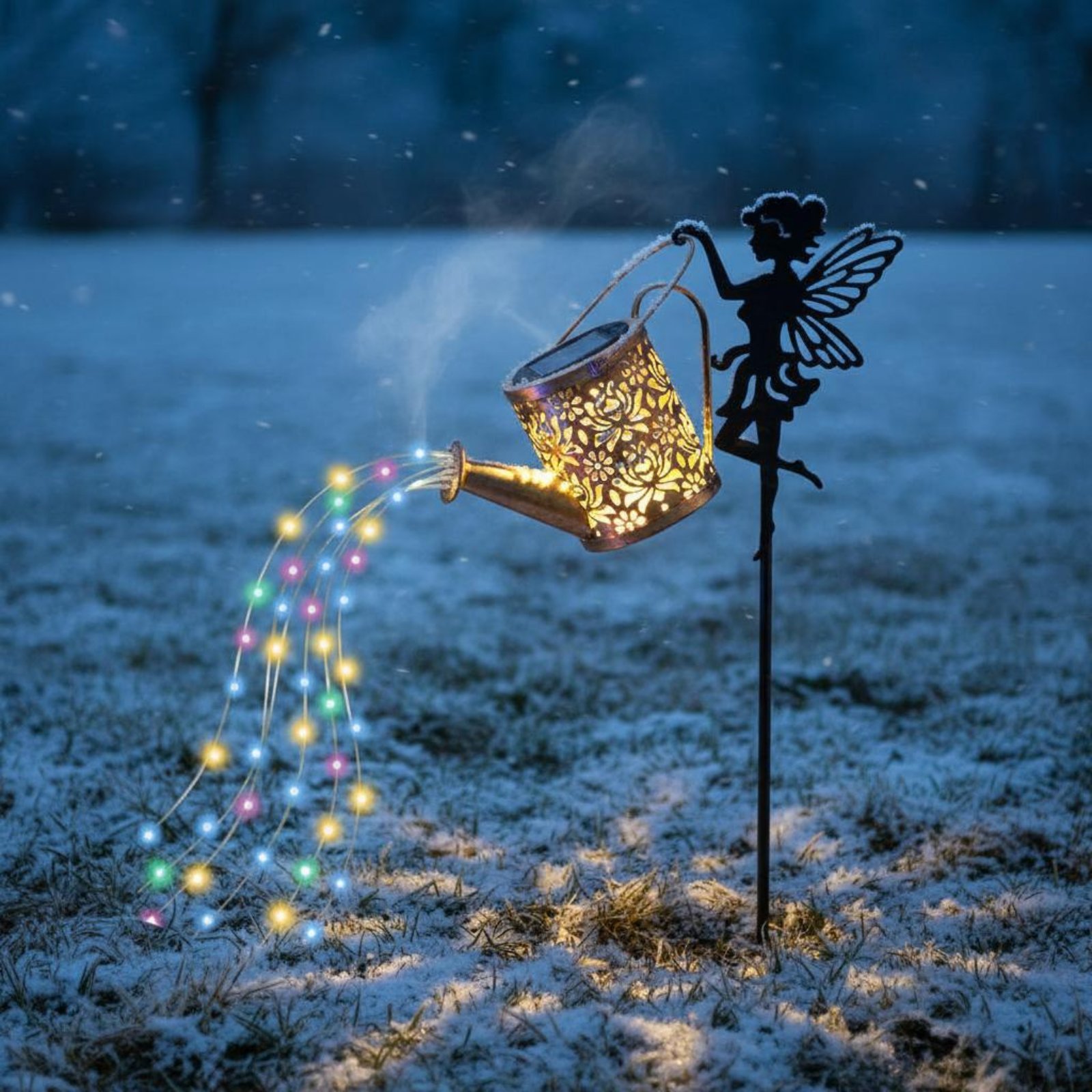 โคมไฟรดน้ำต้นไม้รูปนางฟ้าพลังง - Yard Lighting Decor บทวิจารณ์และราคา