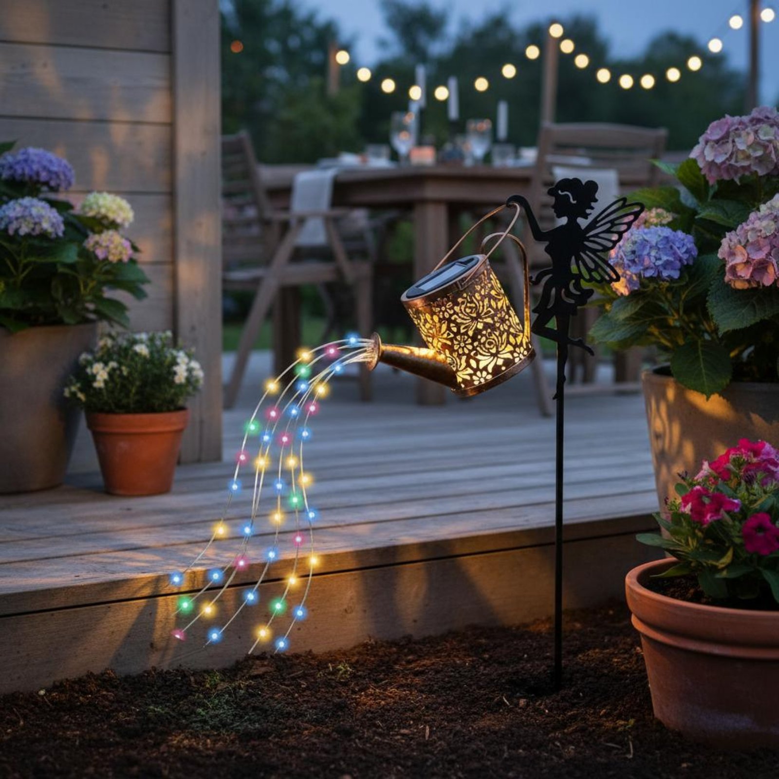 โคมไฟรดน้ำต้นไม้รูปนางฟ้าพลังง - Yard Lighting Decor บทวิจารณ์และราคา