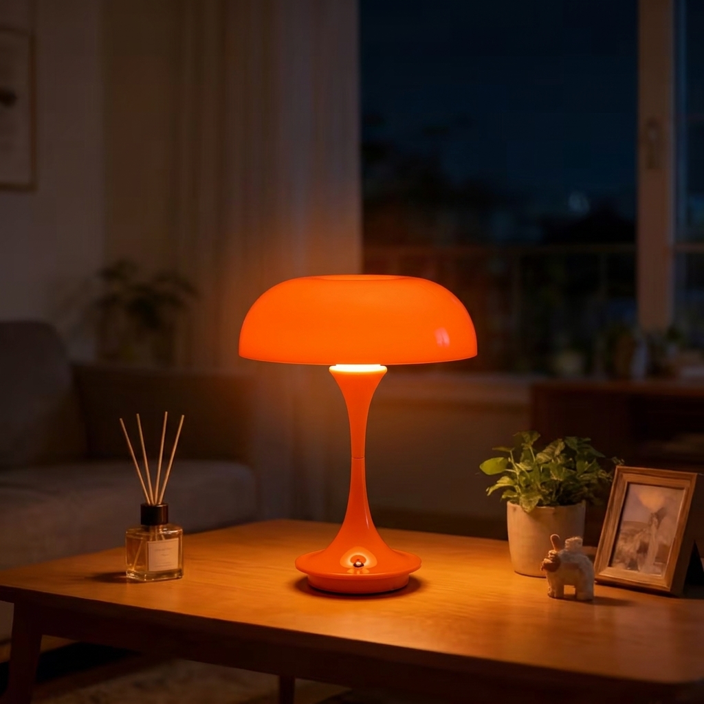 1/2PCS LED โคมไฟตั้งโต๊ะรูปเห็ - Mushroom Table Lamp บทวิจารณ์และราคา