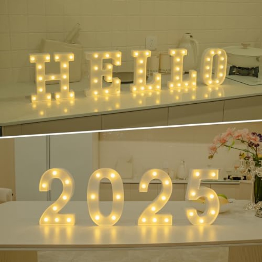 ไฟ LED ตัวอักษร ป้ายไฟประดับตก - Light Up Letters Marquee บทวิจารณ์และราคา