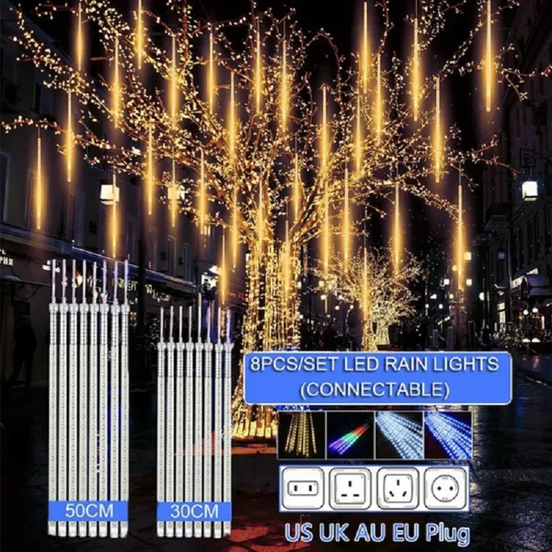30 ซม./50 ซม.ฝนดาวตกกันน้ํา 8  - Decor Lighting Uk บทวิจารณ์และราคา