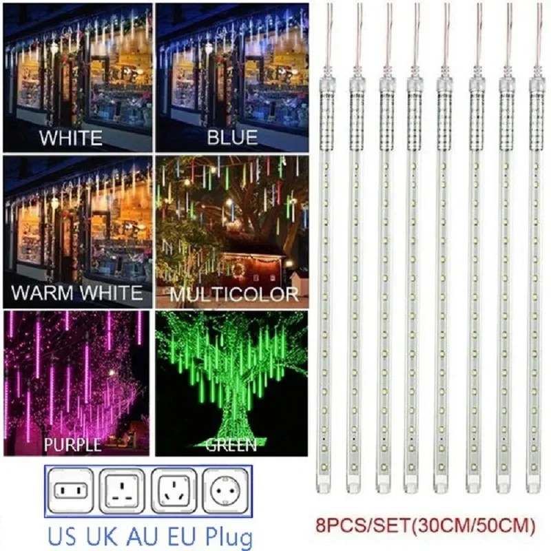 30 ซม./50 ซม.ฝนดาวตกกันน้ํา 8  - Decor Lighting Uk บทวิจารณ์และราคา