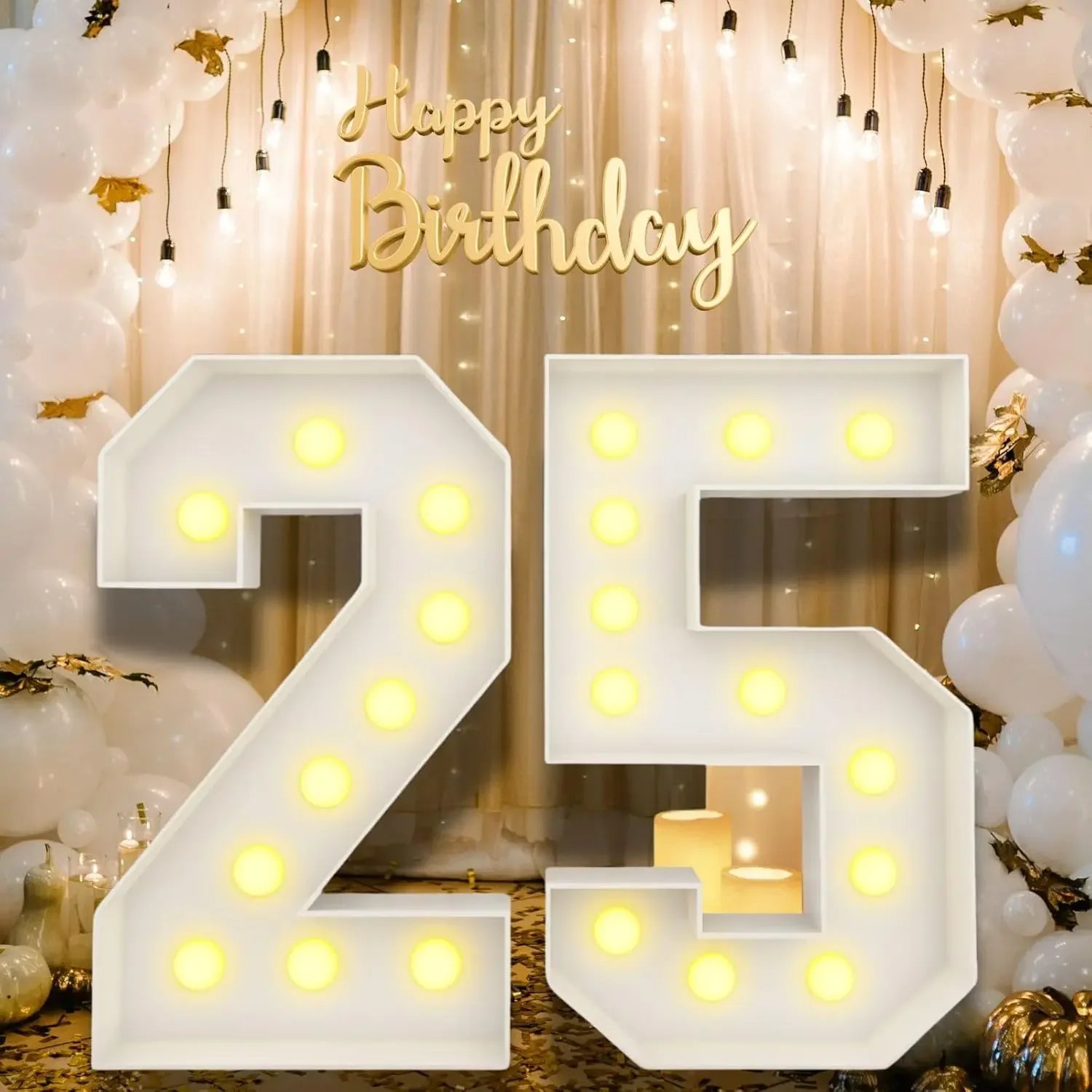 ตัวเลขเรืองแสงแบบมาร์กีพร้อมไฟ - Light Up Letters Marquee บทวิจารณ์และราคา