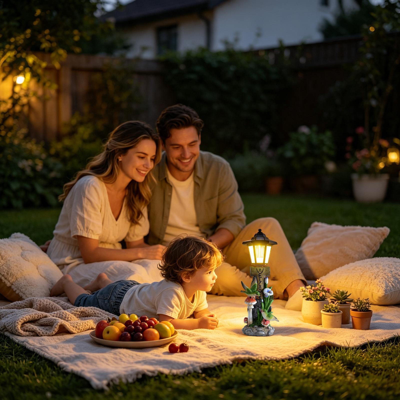 ไฟสวนพลังงานแสงอาทิตย์รูปปั้นเ - Yard Lighting Decor บทวิจารณ์และราคา