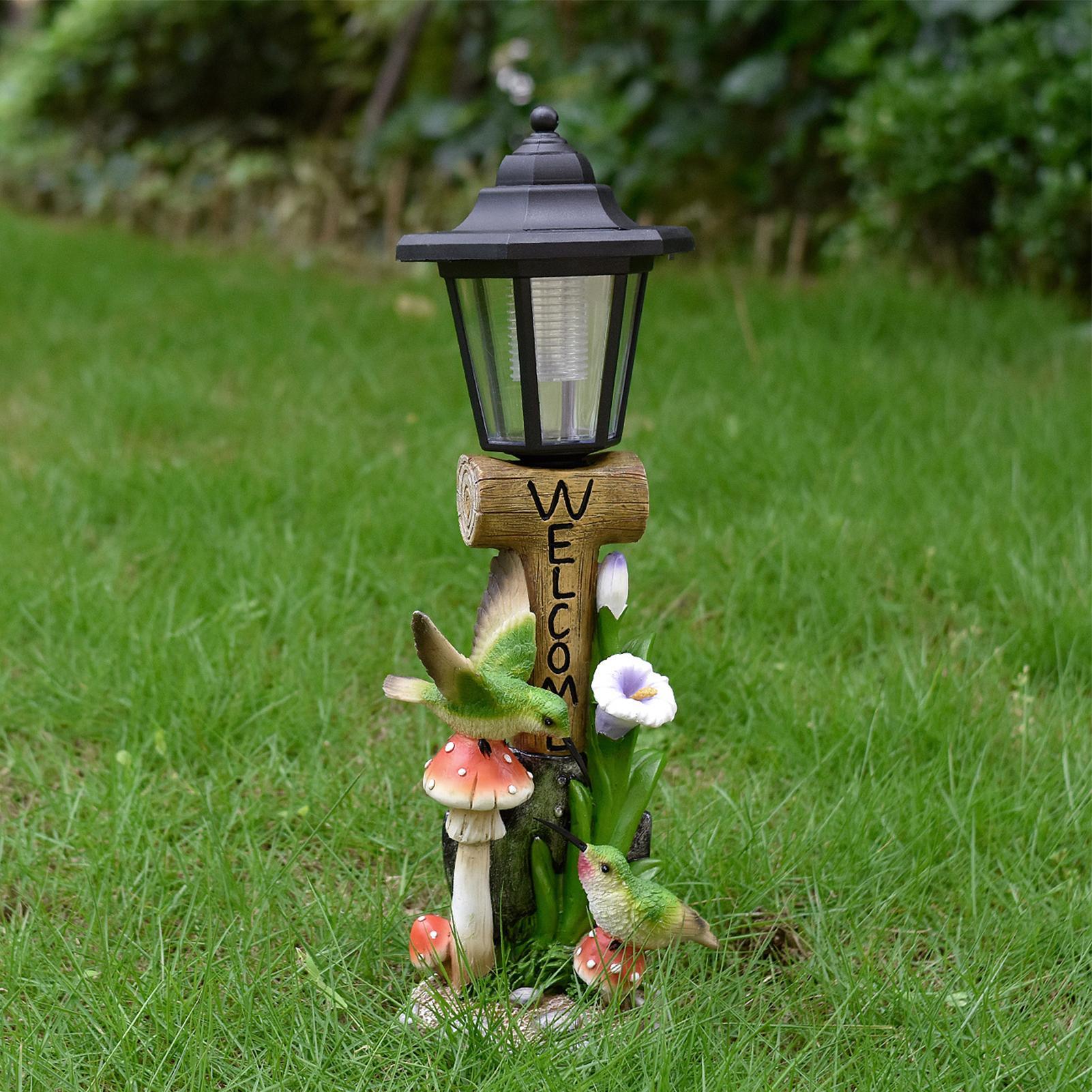 ไฟสวนพลังงานแสงอาทิตย์รูปปั้นเ - Yard Lighting Decor บทวิจารณ์และราคา