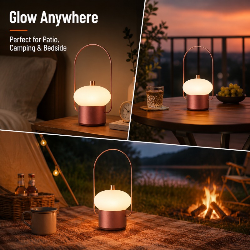 โคมไฟตั้งโต๊ะรูปเห็ดแบบพกพา ชา - Mushroom Table Lamp บทวิจารณ์และราคา