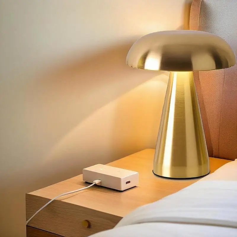 โคมไฟตั้งโต๊ะ LED สไตล์เรโทร ร - Mushroom Table Lamp บทวิจารณ์และราคา