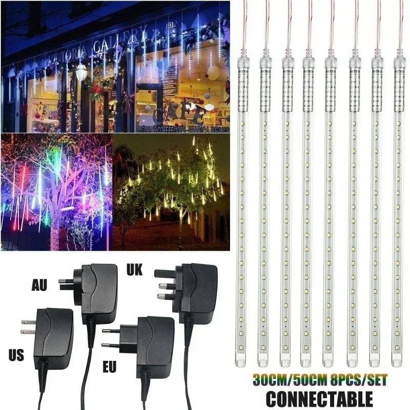 30 ซม./50 ซม.ฝนดาวตกกันน้ํา 8  - Decor Lighting Uk บทวิจารณ์และราคา