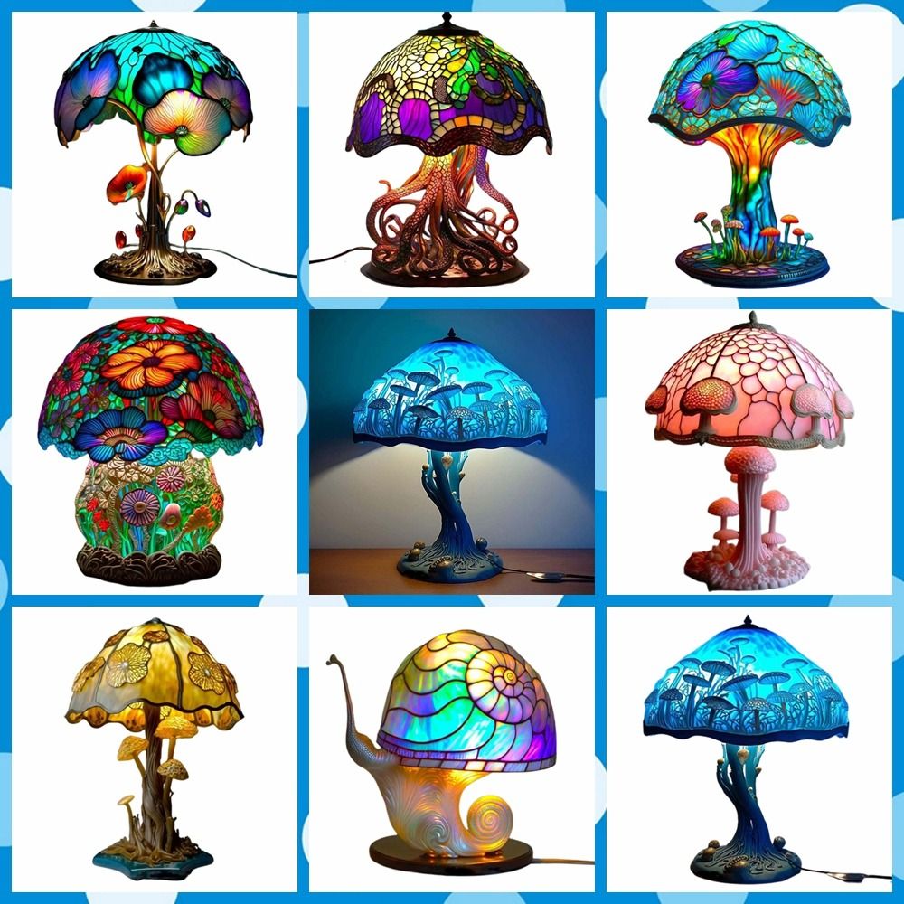 โคมไฟตั้งโต๊ะดีไซน์สวยงามคุณภา - Mushroom Table Lamp บทวิจารณ์และราคา