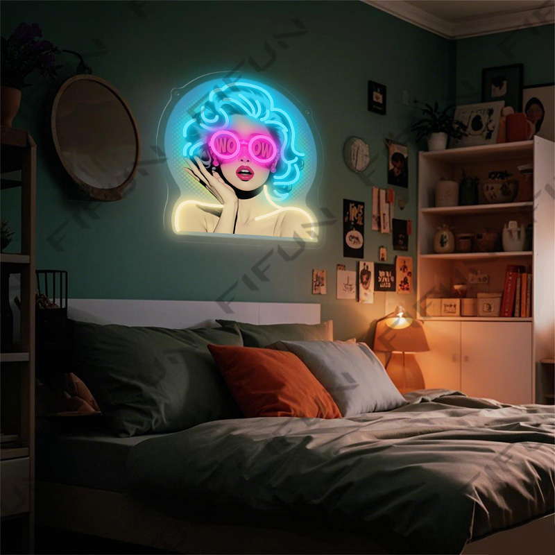 ป้ายไฟนีออน WOW Curl Girl พิมพ - Lighting Decor Wow บทวิจารณ์และราคา