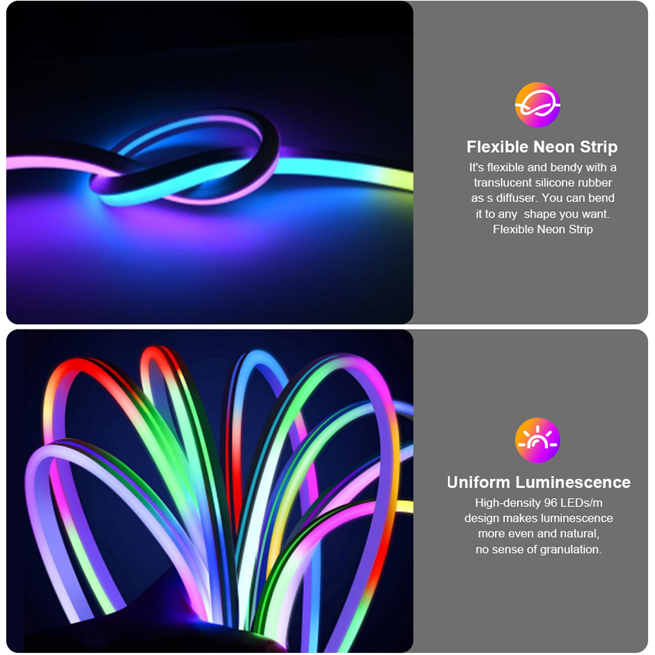 ไฟนีออน LED RGBIC 12V 84LEDs/เ - Decor Lighting Uk บทวิจารณ์และราคา