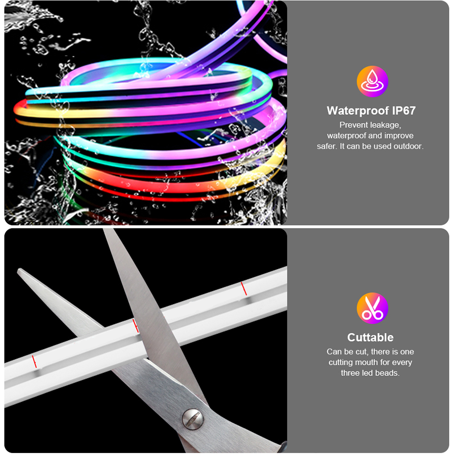 ไฟนีออน LED RGBIC 12V 84LEDs/เ - Decor Lighting Uk บทวิจารณ์และราคา