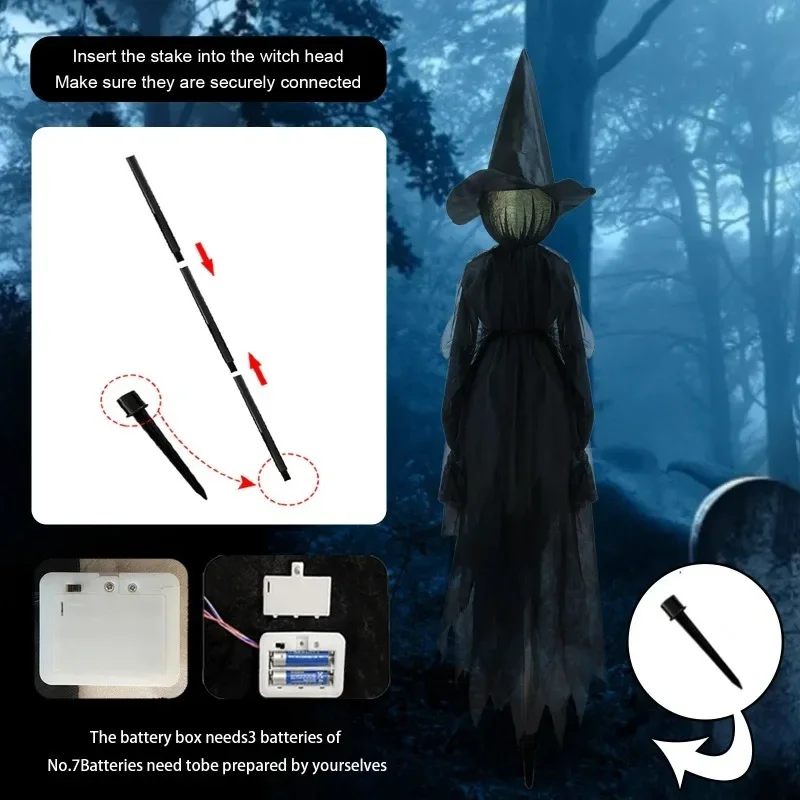 ของตกแต่งฮาโลวีนรูปแม่มดถือมือ - Lighting Decor House บทวิจารณ์และราคา