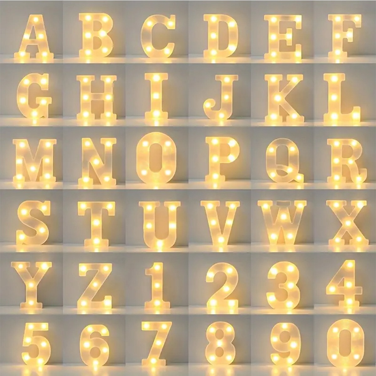 ไฟ LED ตัวอักษรเรืองแสง 1 ชิ้น - Light Up Letters Marquee บทวิจารณ์และราคา