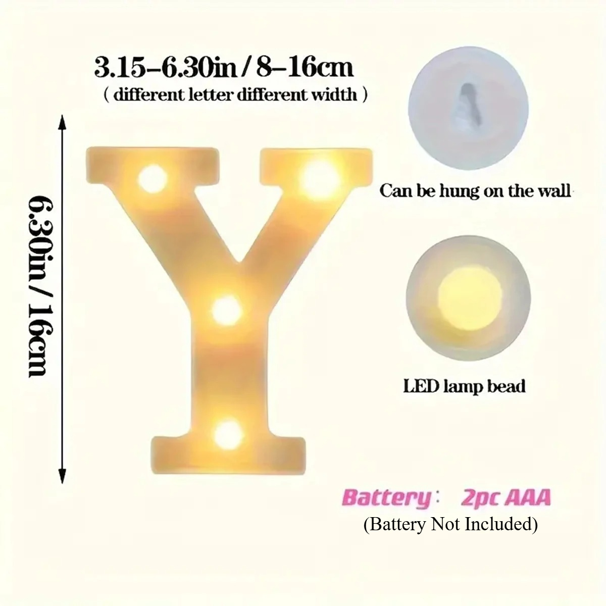 ไฟ LED ตัวอักษรเรืองแสง 1 ชิ้น - Light Up Letters Marquee บทวิจารณ์และราคา