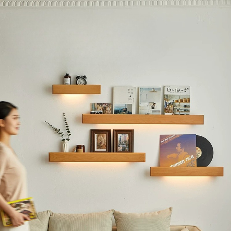 ชั้นวางของติดผนังไม้เนื้อแข็ง  - Lighting And Decor Magazine บทวิจารณ์และราคา