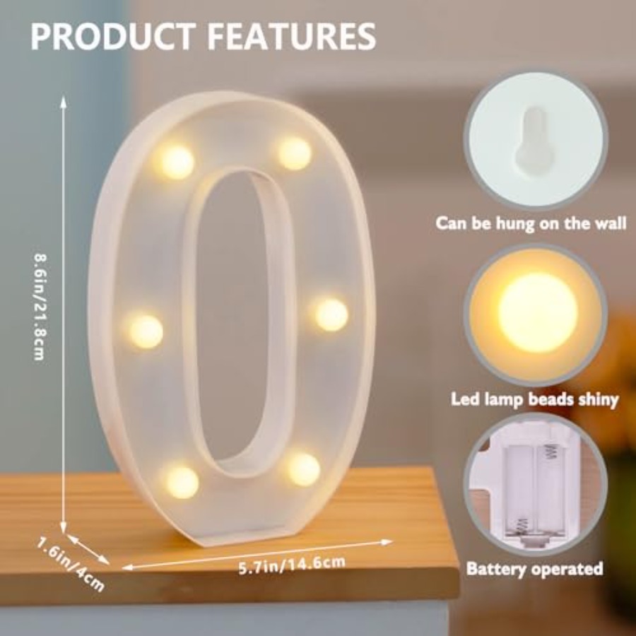 ตัวเลขไฟ LED, ตัวอักษรไฟ 0-9,  - Light Up Letters Marquee บทวิจารณ์และราคา