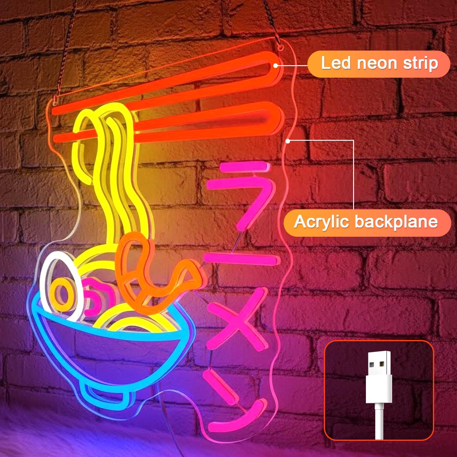 ป้ายไฟนีออนรูปราเมน ชามบะหมี่ญ - Lighting Decor For Room บทวิจารณ์และราคา