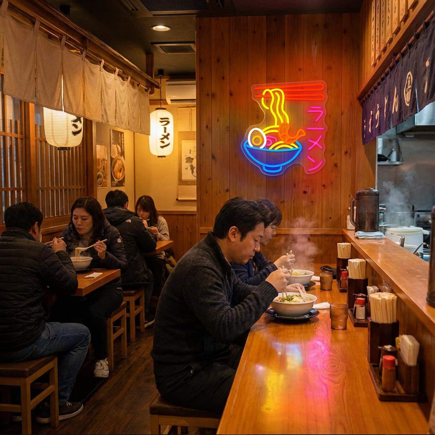 ป้ายไฟนีออนรูปราเมน ชามบะหมี่ญ - Lighting Decor For Room บทวิจารณ์และราคา