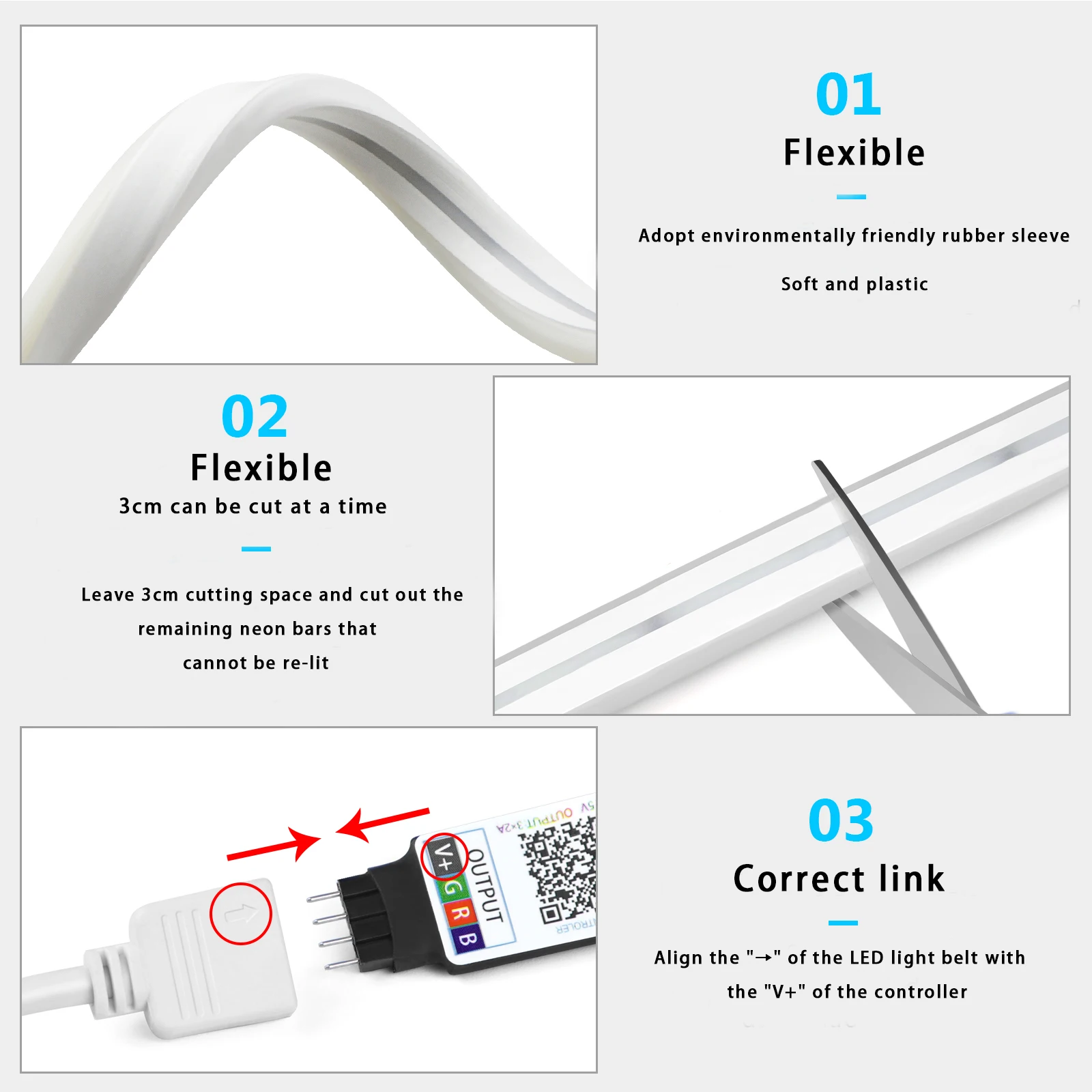 ไฟนีออน LED RGB ขนาด 1-5 เมตร  - Lighting Decor For Room บทวิจารณ์และราคา